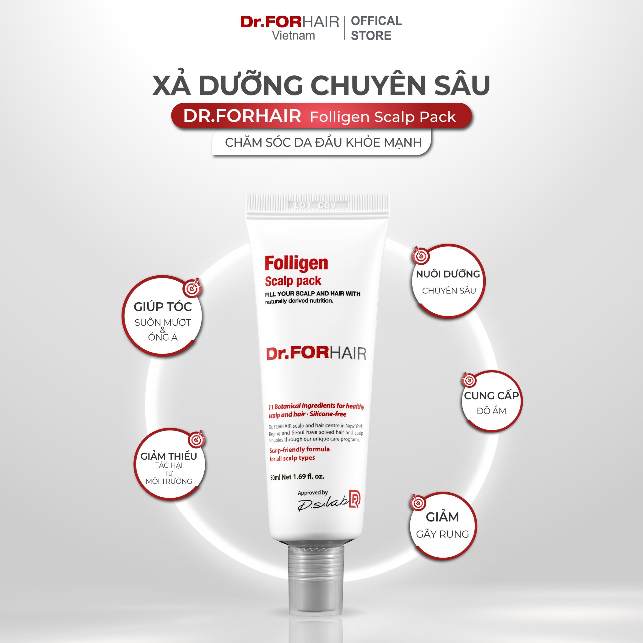 Dầu xả dưỡng chuyên sâu Dr.FORHAIR Folligen Scalp Pack