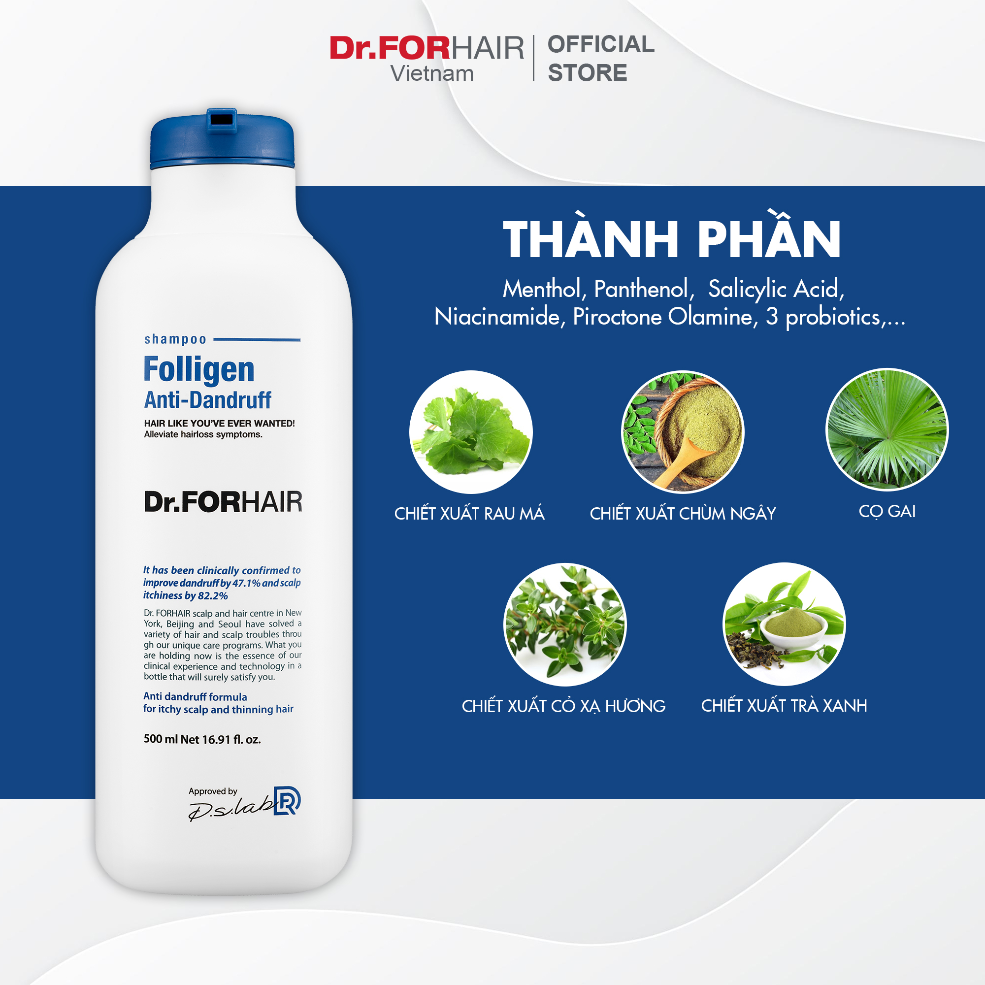 Dầu gội Folligen Anti-Dandruff chiết xuất từ tự nhiên