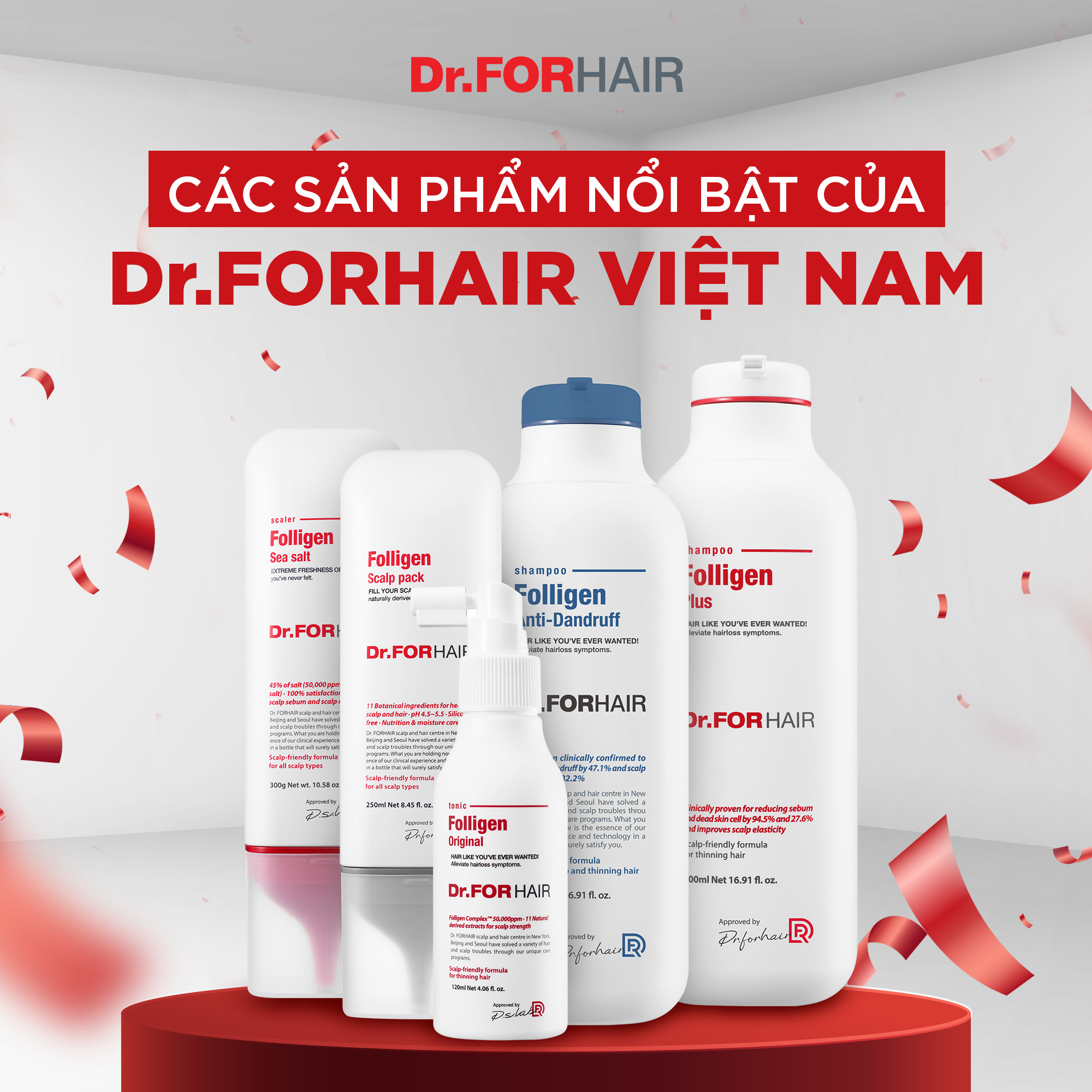 Sản phẩm nổi bật của Dr.FORHAIR tại thị trường Việt Nam