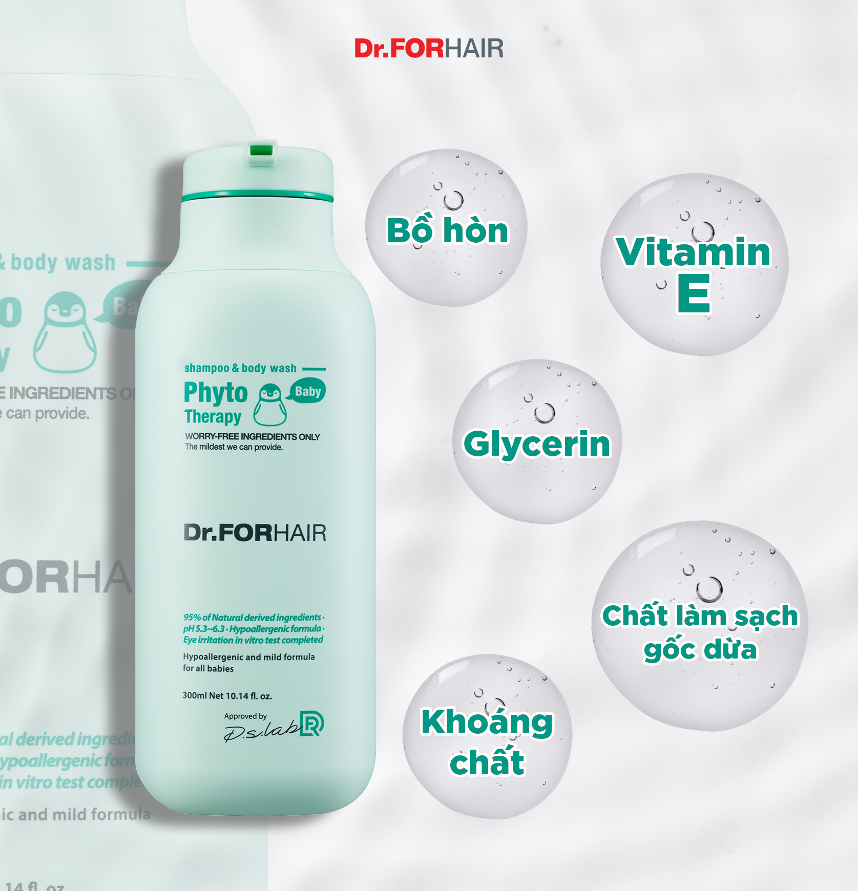 Các hoạt chất nổi bật trong dầu tắm gội Phyto Therapy Baby