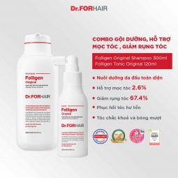 Bộ gội xịt dưỡng nuôi dưỡng da đầu, hỗ trợ mọc tóc, giảm rụng tóc Dr.FORHAIR FOLLIGEN ORIGINAL x FOLLIGEN TONIC ORIGINAL