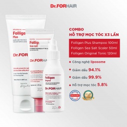 Bộ Mini chăm sóc tóc, giảm ngứa và mọc tóc Dr.FORHAIR FOLLIGEN PLUS, FOLLIGEN ORIGINAL TONIC và FOLLIGEN SEA SALT SCALER
